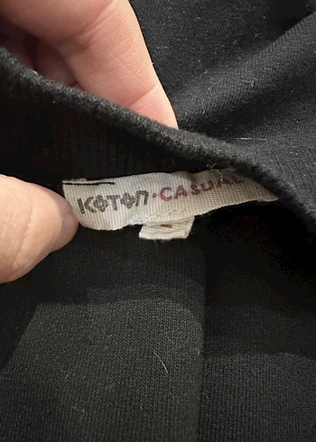 Siyah V Yaka Sweatshirt - Görsel 2