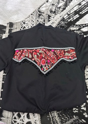 Siyah V Yaka Sweatshirt - Görsel 3