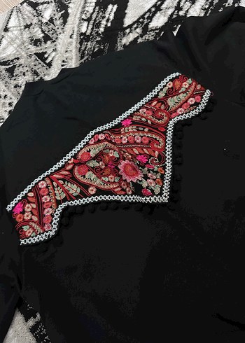 Siyah V Yaka Sweatshirt - Görsel 4