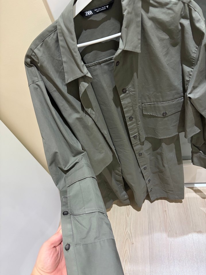 Gri Kamuflaj Desenli Kadın Trençkot - Görsel 3