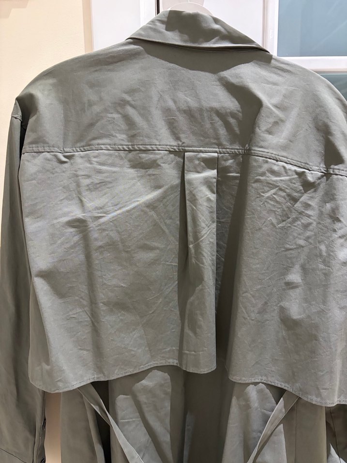 Gri Kamuflaj Desenli Kadın Trençkot - Görsel 5