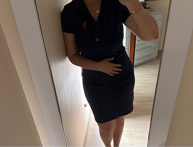 m Beden lacivert Renk U.S POLO TRİKO ELBİSE