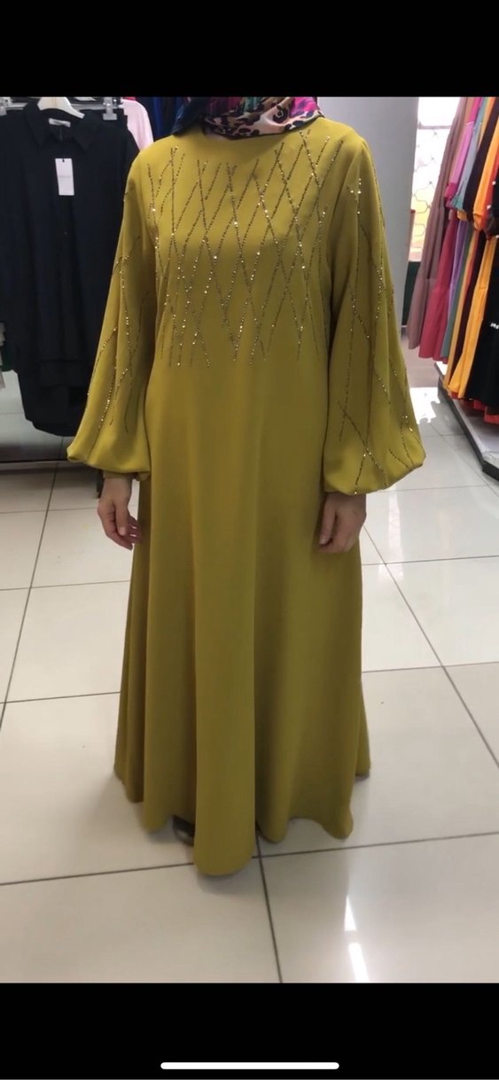 Taşlı Uzun Salaş Kadın Abiye - Görsel 4