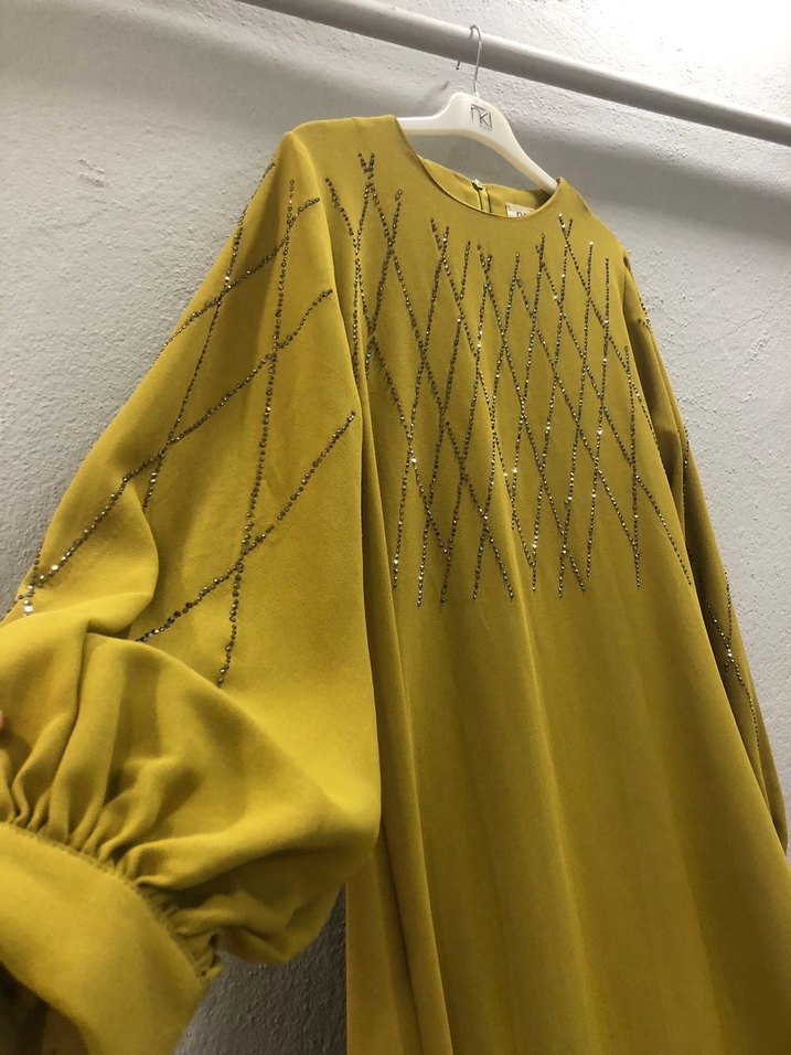 Taşlı Uzun Salaş Kadın Abiye - Görsel 3