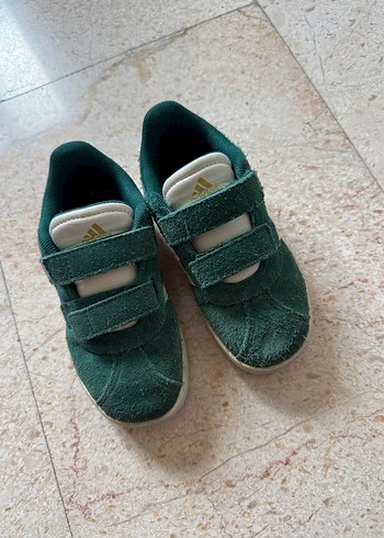 Adidas Koyu Yeşil Erkek Çocuk Spor Ayakkabı Velcro