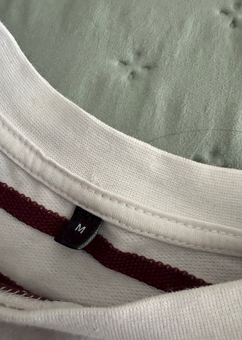 Bordo Çizgili Uzun Kollu Hamile Tişört - Görsel 3