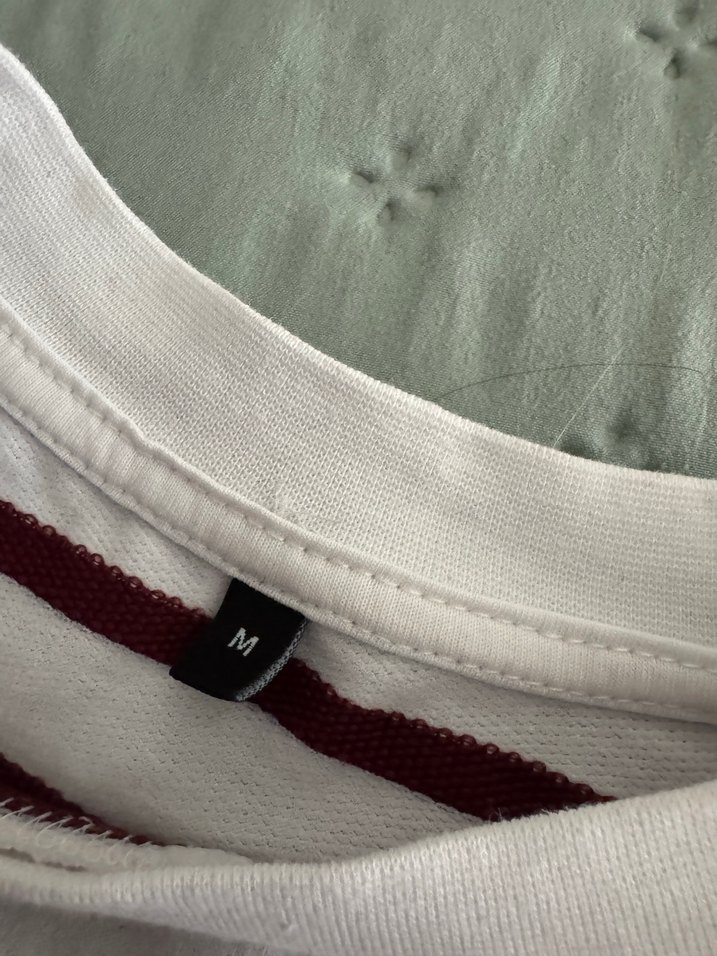 Bordo Çizgili Uzun Kollu Hamile Tişört - Görsel 3