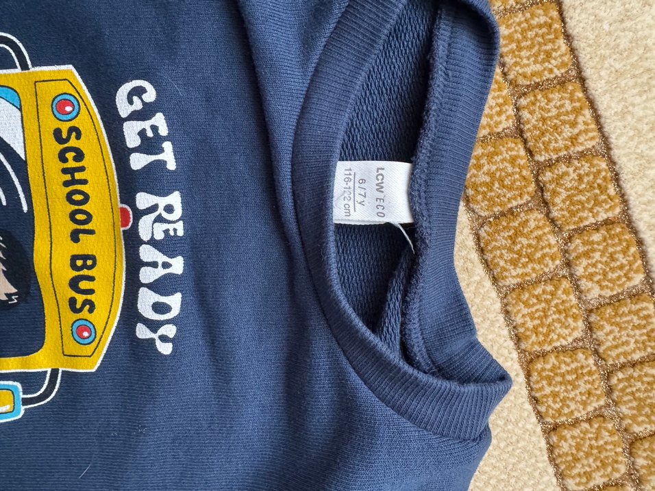 Erkek Çocuk Baskılı Mavi Sweatshirt - Görsel 2