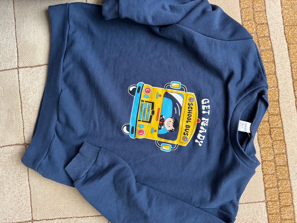 Erkek Çocuk Baskılı Mavi Sweatshirt - Görsel 5