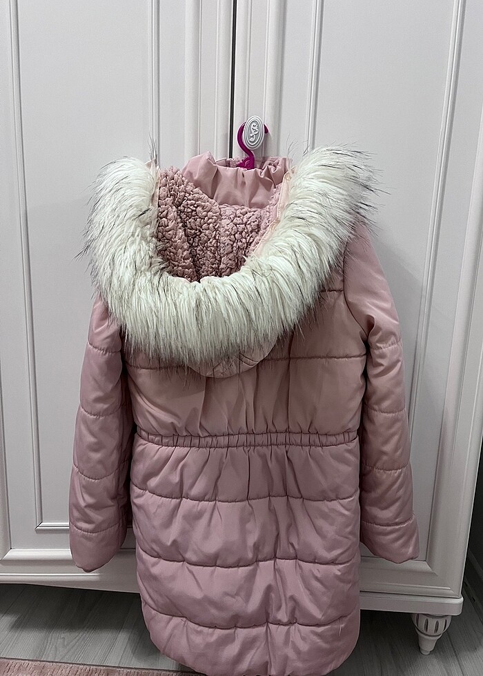 Kız cocuk pembe mont - Görsel 2