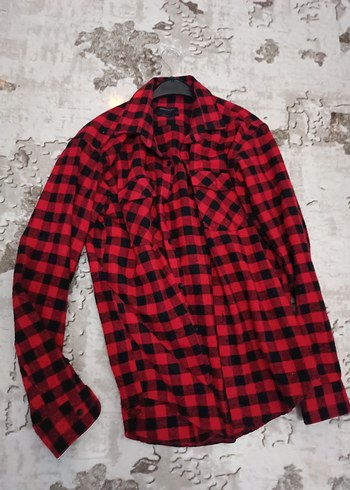 Kırmızı Ekose Uzun Kollu Gömlek - Görsel 4