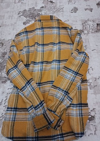 Sarı Ekose Desenli Erkek Gömlek - Görsel 4