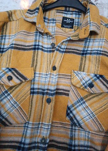 Sarı Ekose Desenli Erkek Gömlek - Görsel 2