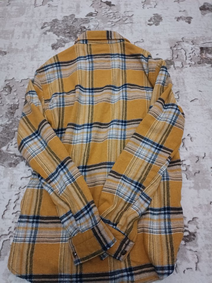 Sarı Ekose Desenli Erkek Gömlek - Görsel 4