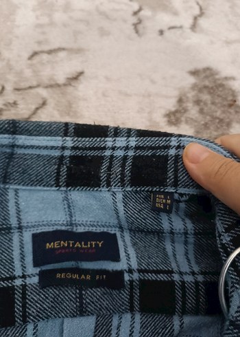 Mavi ekoseli Gömlek - Görsel 4