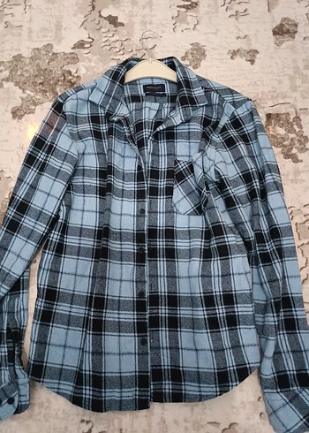 Mavi ekoseli Gömlek - Görsel 3