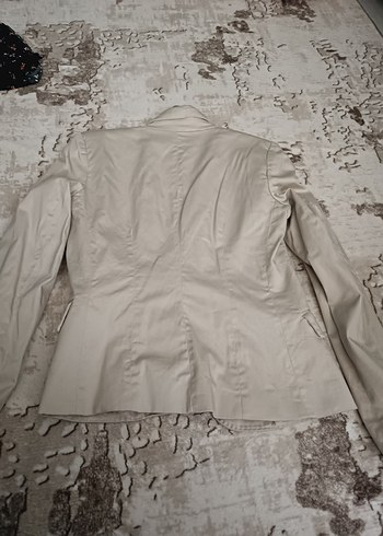 Düğmeli Bej Kadın Blazer Ceket - Görsel 4