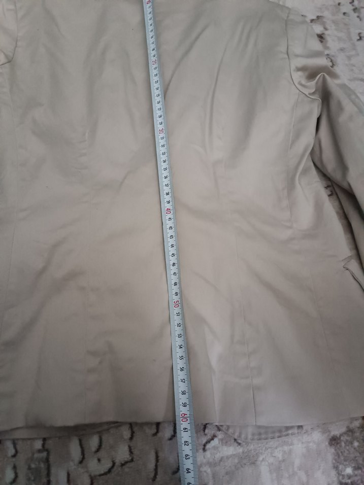 Düğmeli Bej Kadın Blazer Ceket - Görsel 5