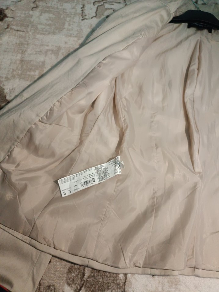 Düğmeli Bej Kadın Blazer Ceket - Görsel 3