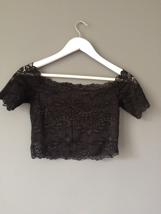 s Beden Crop dantel bluz