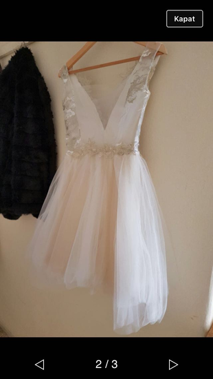 36 Beden Mini gelinlik
