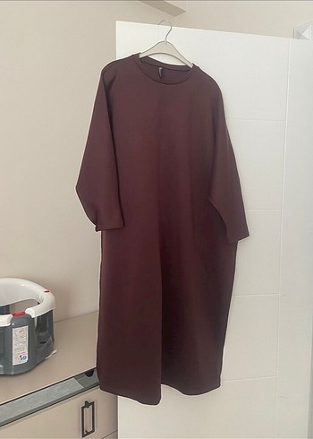 Bordo Uzun Kollu Salaş Hamile Tunik