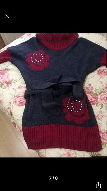 Tunik kazak örme boğazlı - Görsel 7