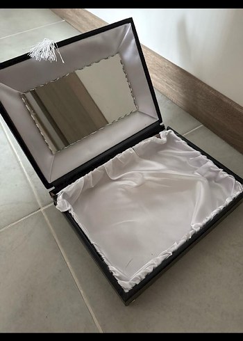 Vintage Siyah Damatlık Tasarımlı Kutu - Görsel 2