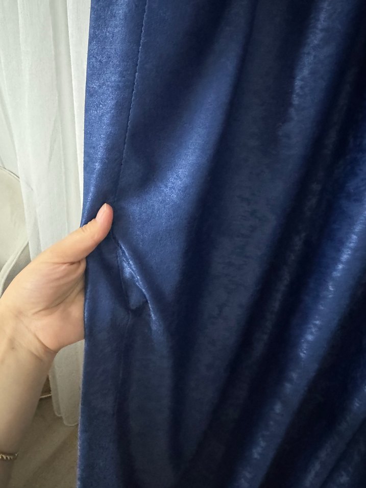 Parlak Lacivert Modern Perde - Görsel 2