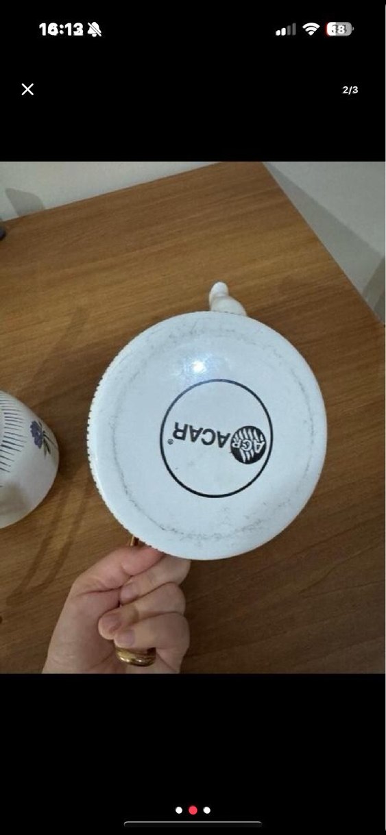 Beyaz Çiçek Desenli Çaydanlık Takımı - Görsel 2