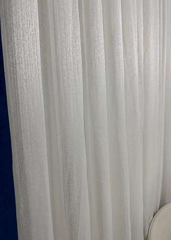 Beyaz Modern Düz Tül Perde - Görsel 4