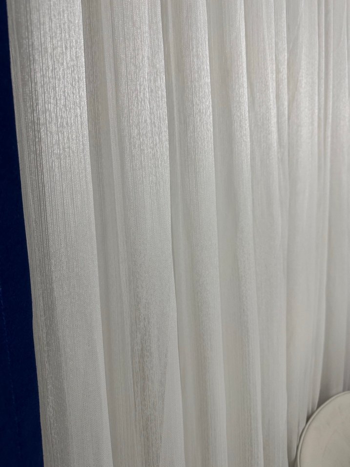 Beyaz Modern Düz Tül Perde - Görsel 4