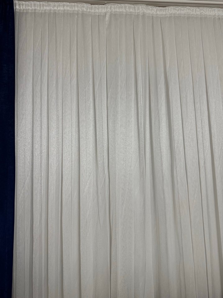Beyaz Modern Düz Tül Perde - Görsel 2