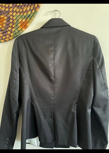 Siyah Düğmeli Kadın Blazer Ceket - Görsel 3