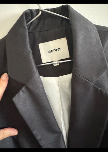 Siyah Düğmeli Kadın Blazer Ceket - Görsel 2