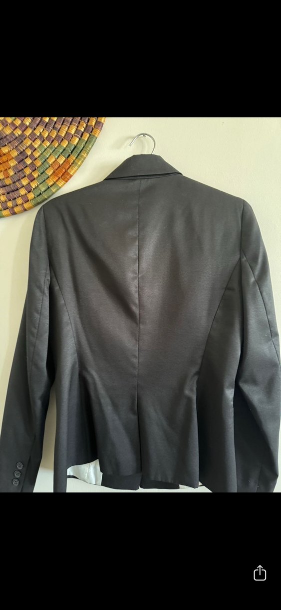 Siyah Düğmeli Kadın Blazer Ceket - Görsel 3