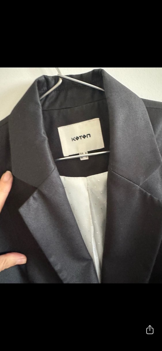 Siyah Düğmeli Kadın Blazer Ceket - Görsel 2