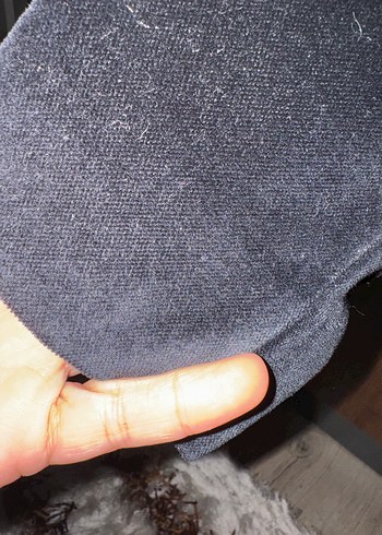 Kadın Siyah kadife Düğmeli Blazer Ceket - Görsel 5