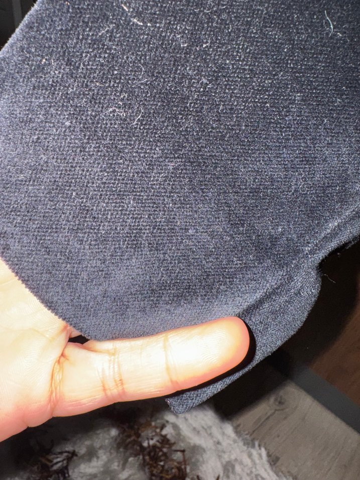 Kadın Siyah kadife Düğmeli Blazer Ceket - Görsel 5