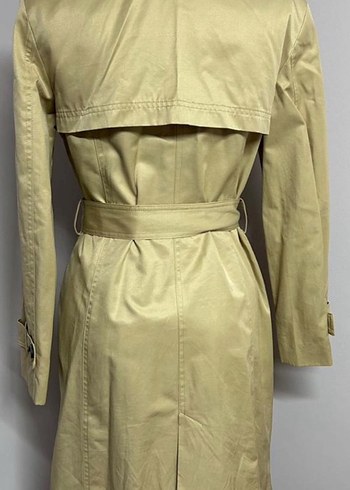 Bej Kadın Uzun Düğmeli Trençkot - Görsel 4