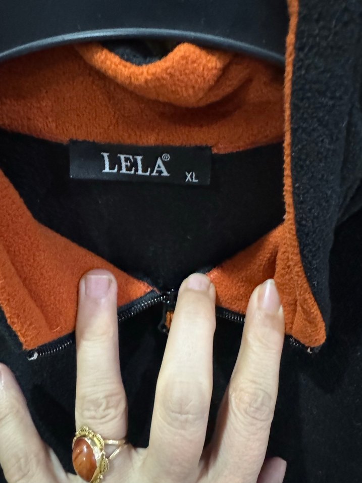 Siyah Fermuarlı Yarım Boğazlı kadın polar Sweatshirt - Görsel 2