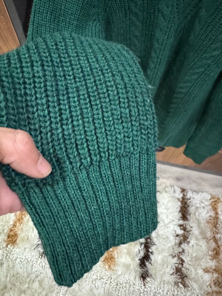 LC Waikiki Örgü Yeşil Kadın Kazak - Görsel 4