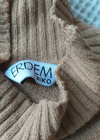 Camel Kısa Kollu Boğazlı Triko Kazak - Görsel 3