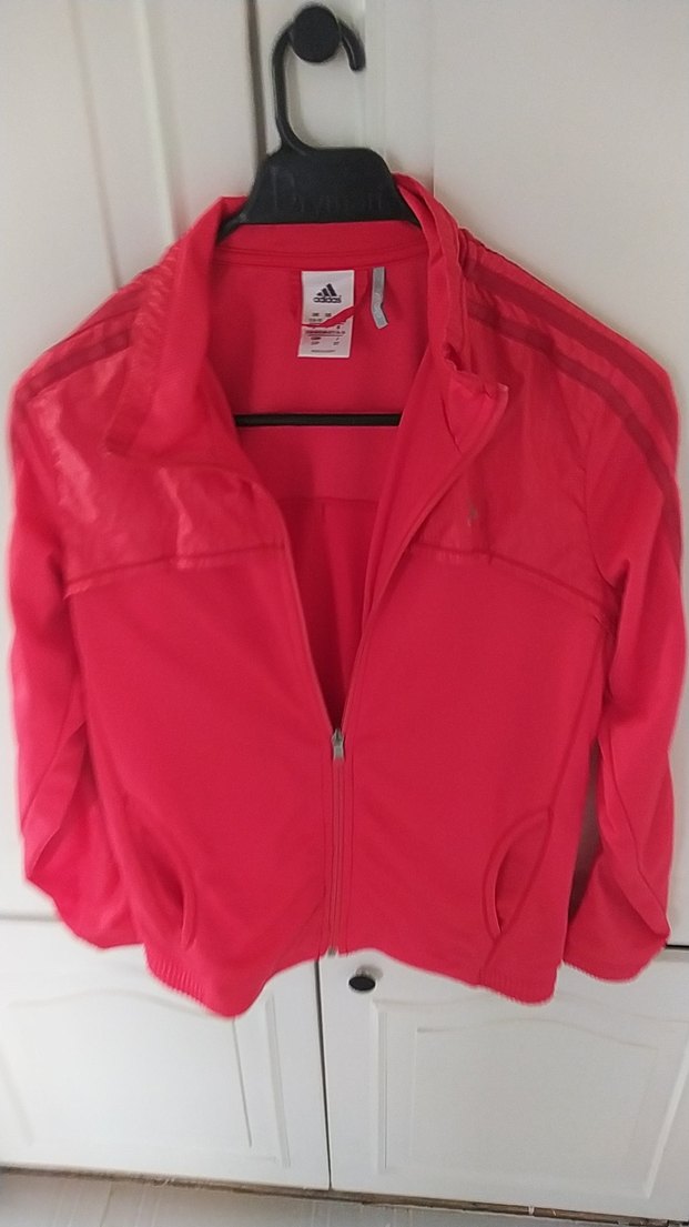 Adidas Kırmızı Fermuarlı Kadın Ceket - Görsel 2