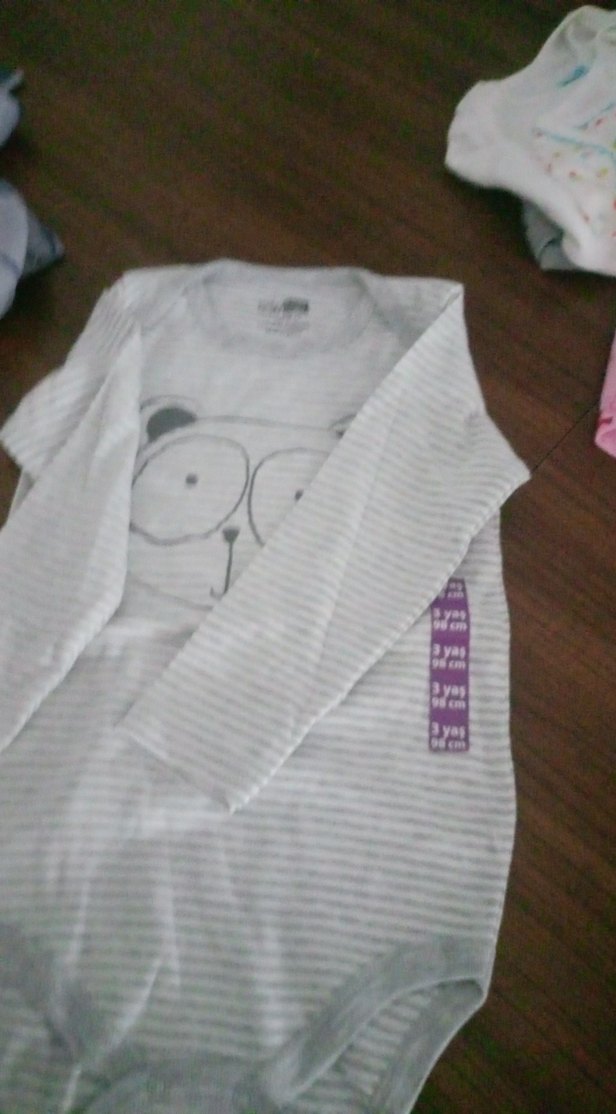 Çizgili Gri Baskılı Çocuk İçlik - Görsel 4