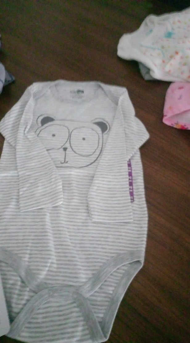 Çizgili Gri Baskılı Çocuk İçlik - Görsel 2