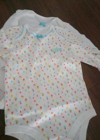 Beyaz Uzun Kollu Bebek Body Baskılı - Görsel 3