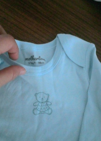 Uzun Kollu Bebek Kız Body, Düğmeli, Açık Mavi - Görsel 2