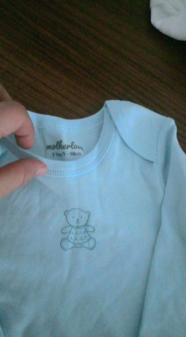 Uzun Kollu Bebek Kız Body, Düğmeli, Açık Mavi - Görsel 2