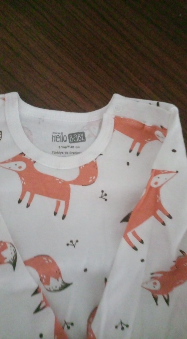 Beyaz Tilki Desenli Çocuk Atlet - Görsel 3